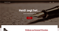 Desktop Screenshot of duizendwoorden.nl